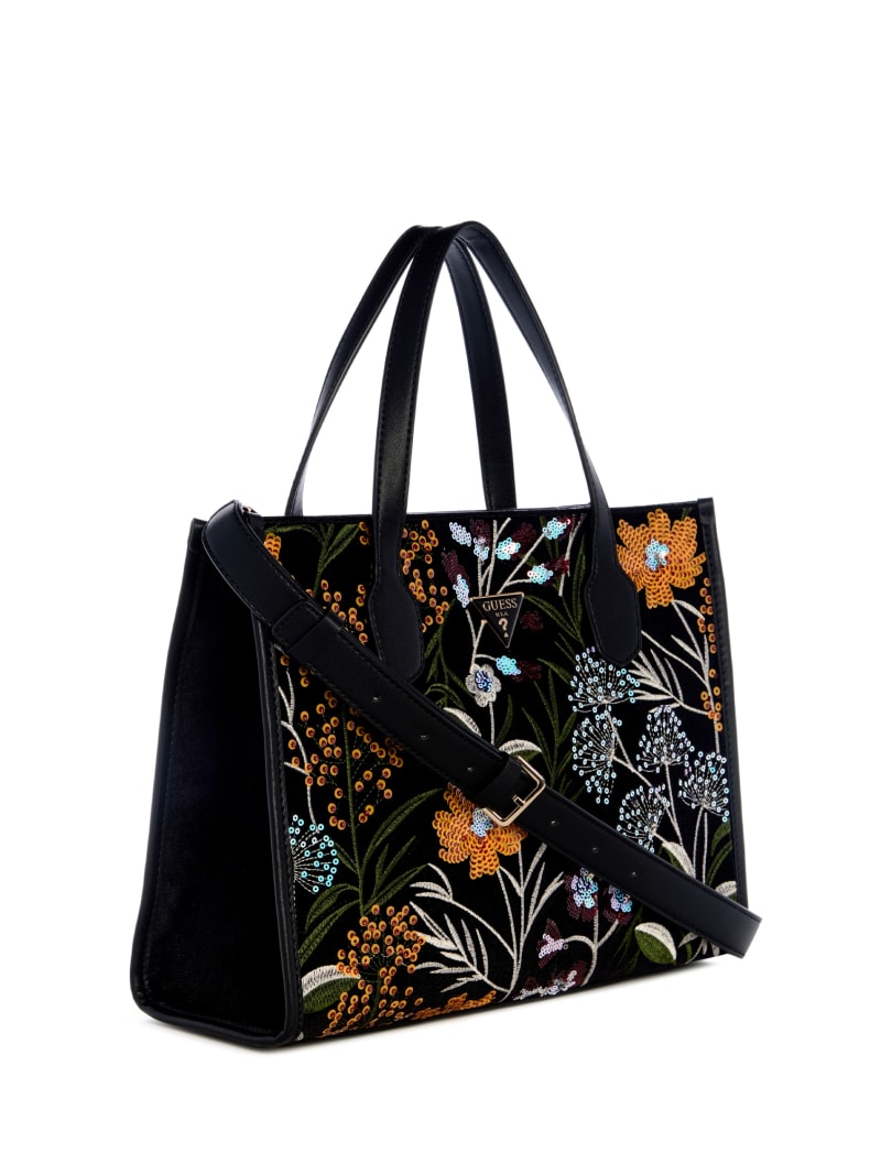 Zalina Velvet Sequin Floral Tote