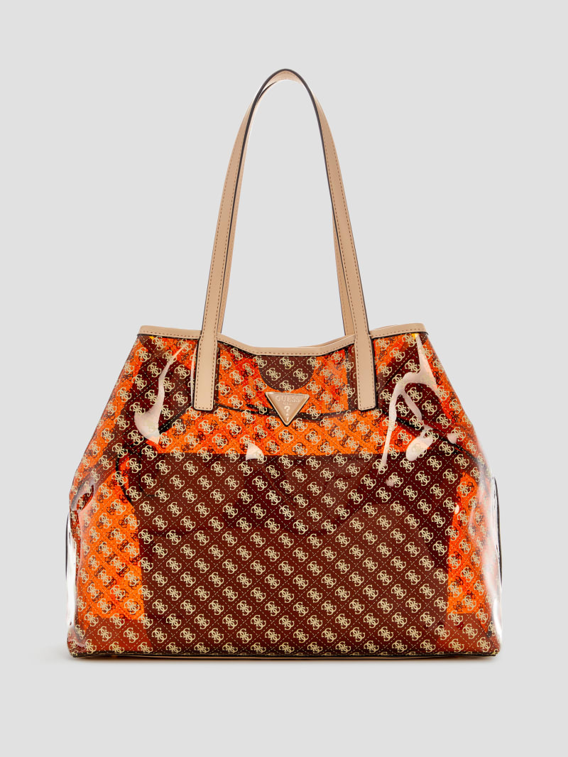 Tuana Clear Quattro G Large Tote GUESS