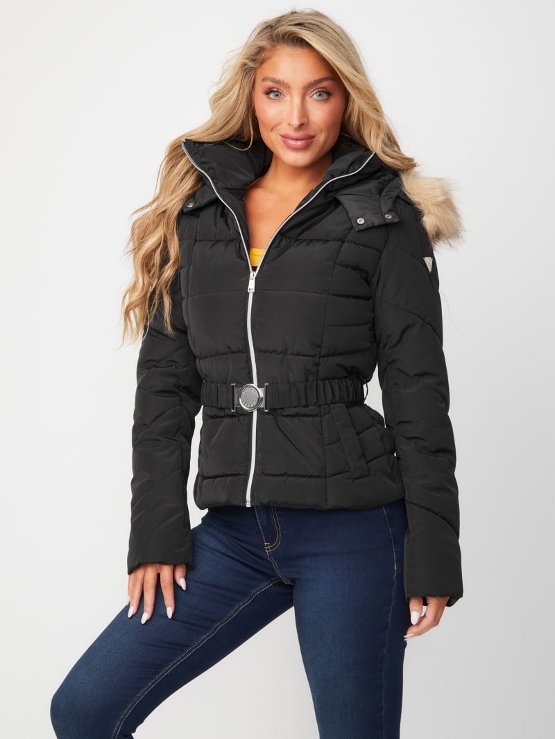 guess puffer jacket women's