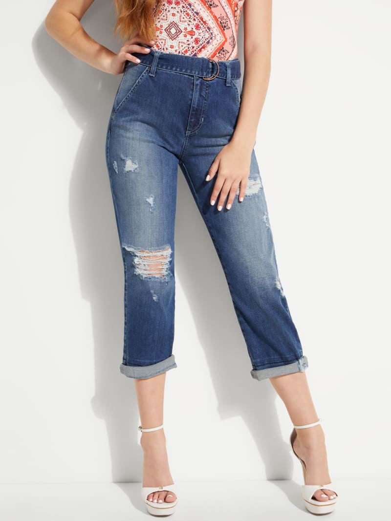 women's straight leg cropped jeans