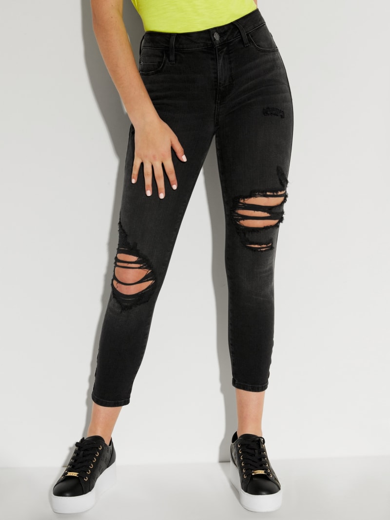 Sexy Curve Cropped Grommet Jeans GUESS
