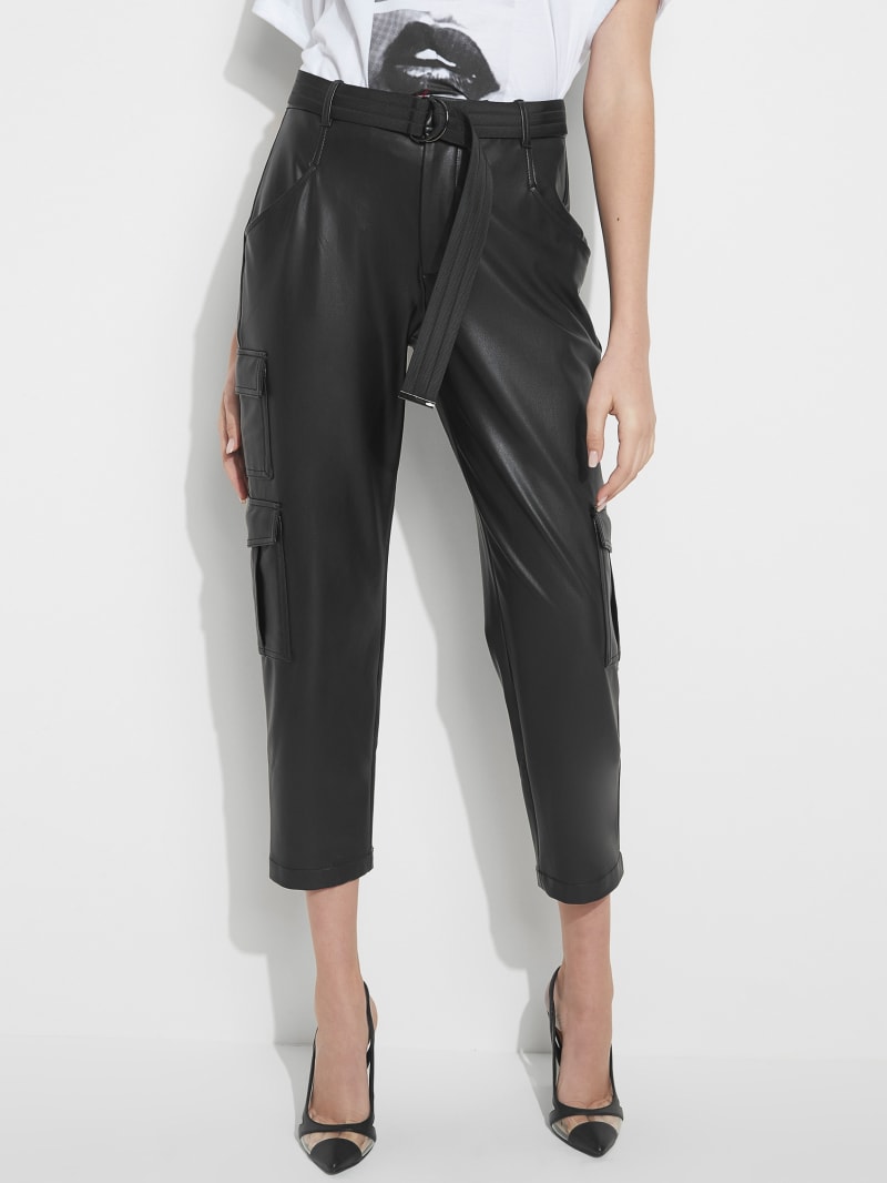 guess faux leather pants