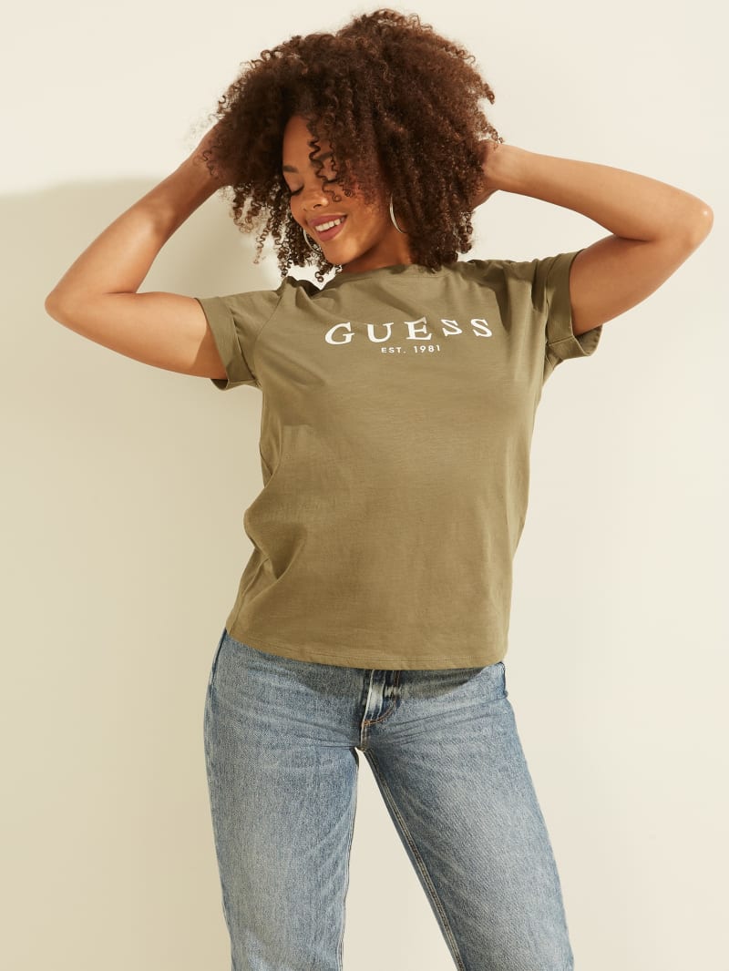 Shop iconic styles like the Eco 1981 Rolled Cuff Logo Tee in the Logo Tops ...