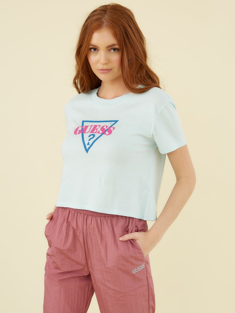 GUESS Originals Triangle Logo Crop Tee GUESS