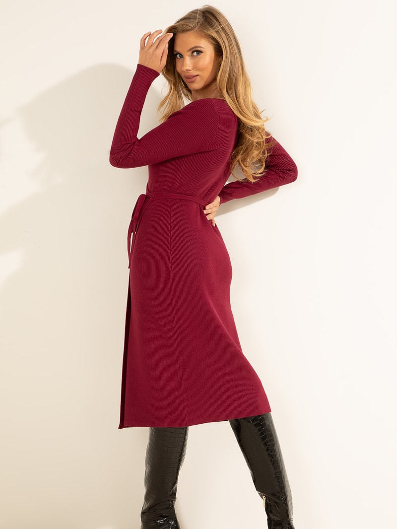 strapless open back dress Chester Sweater Dress ~ Holly Red Knit – Show Me Your Mumu main image 1