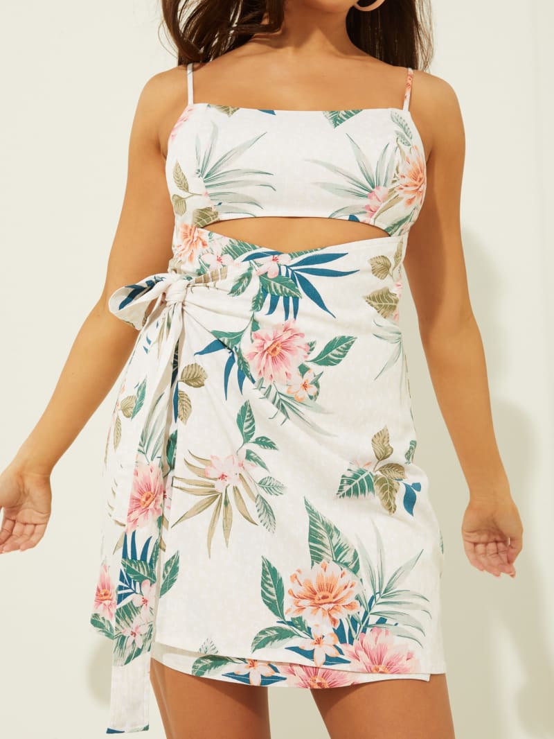 guess white floral dress