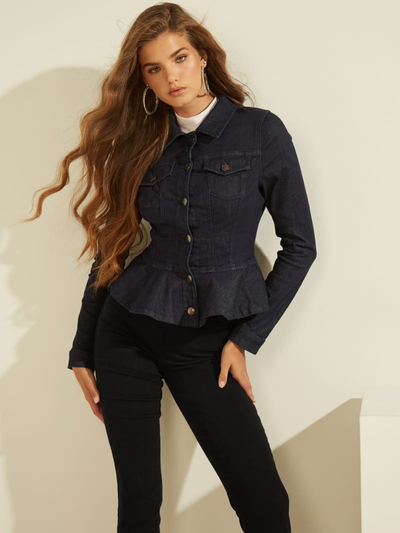 Guess peplum denim jacket outlet
