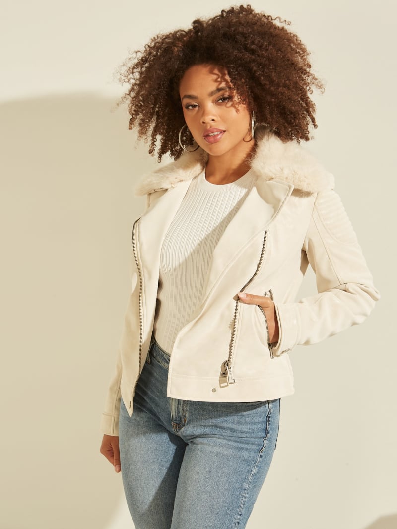 Guess jacket faux fur shop