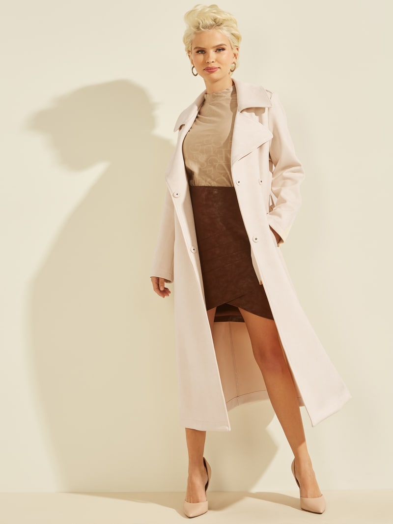 Guess Baraa Longline Trench Coat. 2