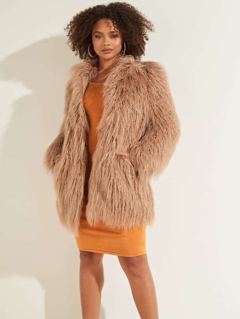 Guess jacket faux fur clearance