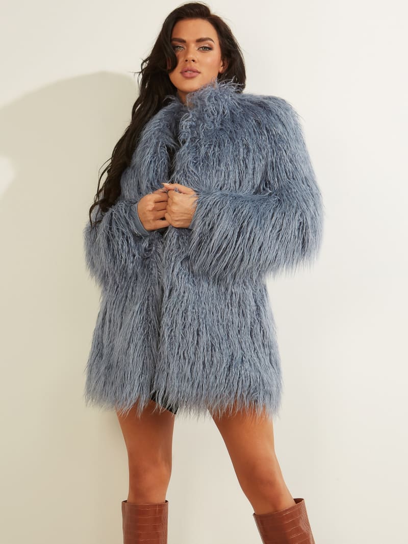 Guess Maurizia Shaggy Faux-Fur Coat. 5