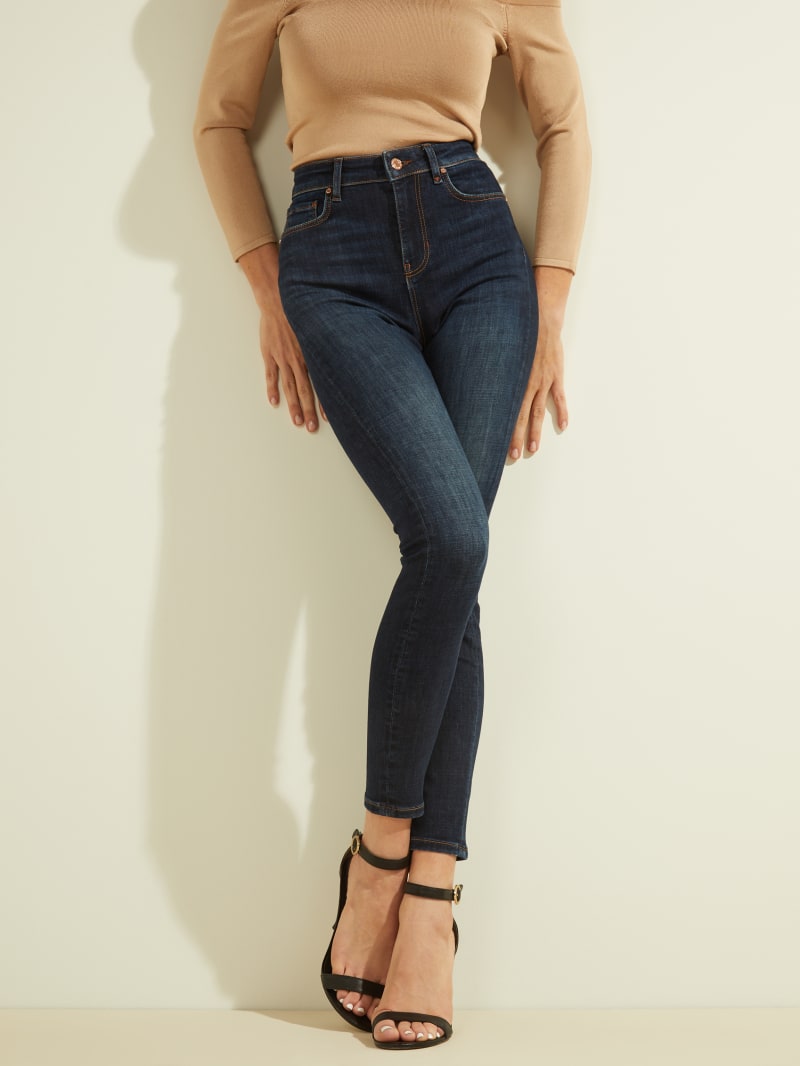 high waist slim leg women's jeans