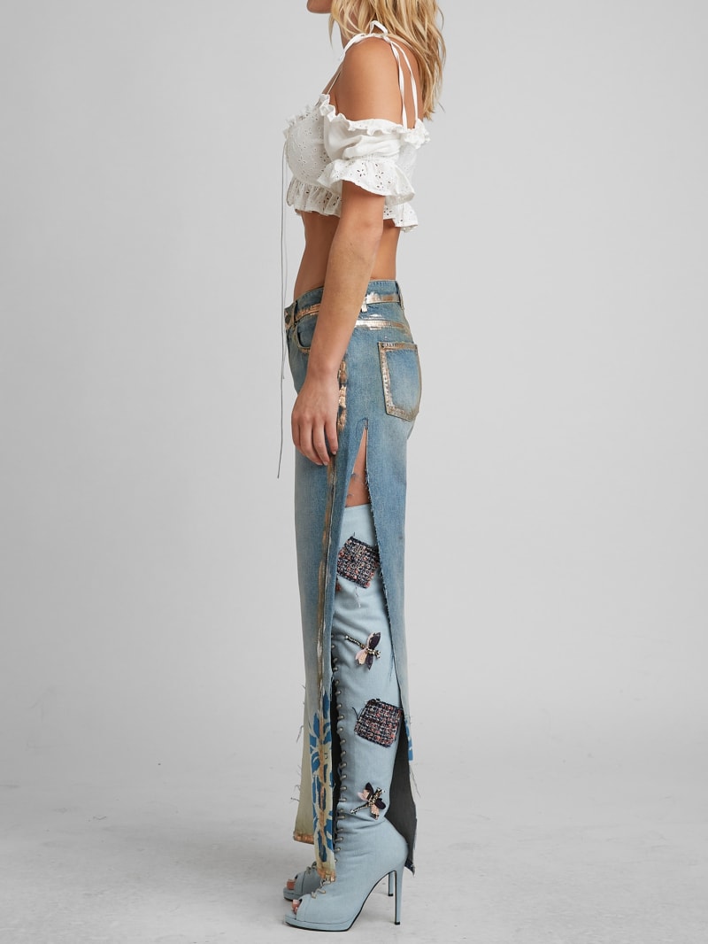 Guess floral jeans top