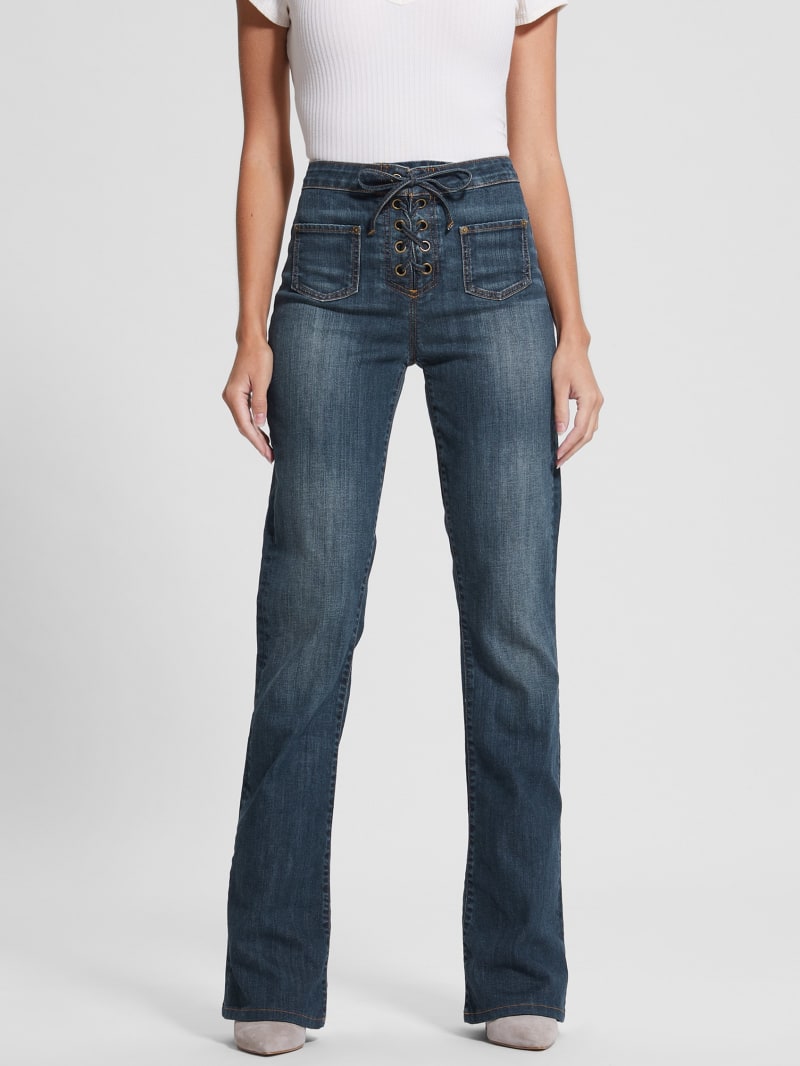 Guess lace up jeans cheap