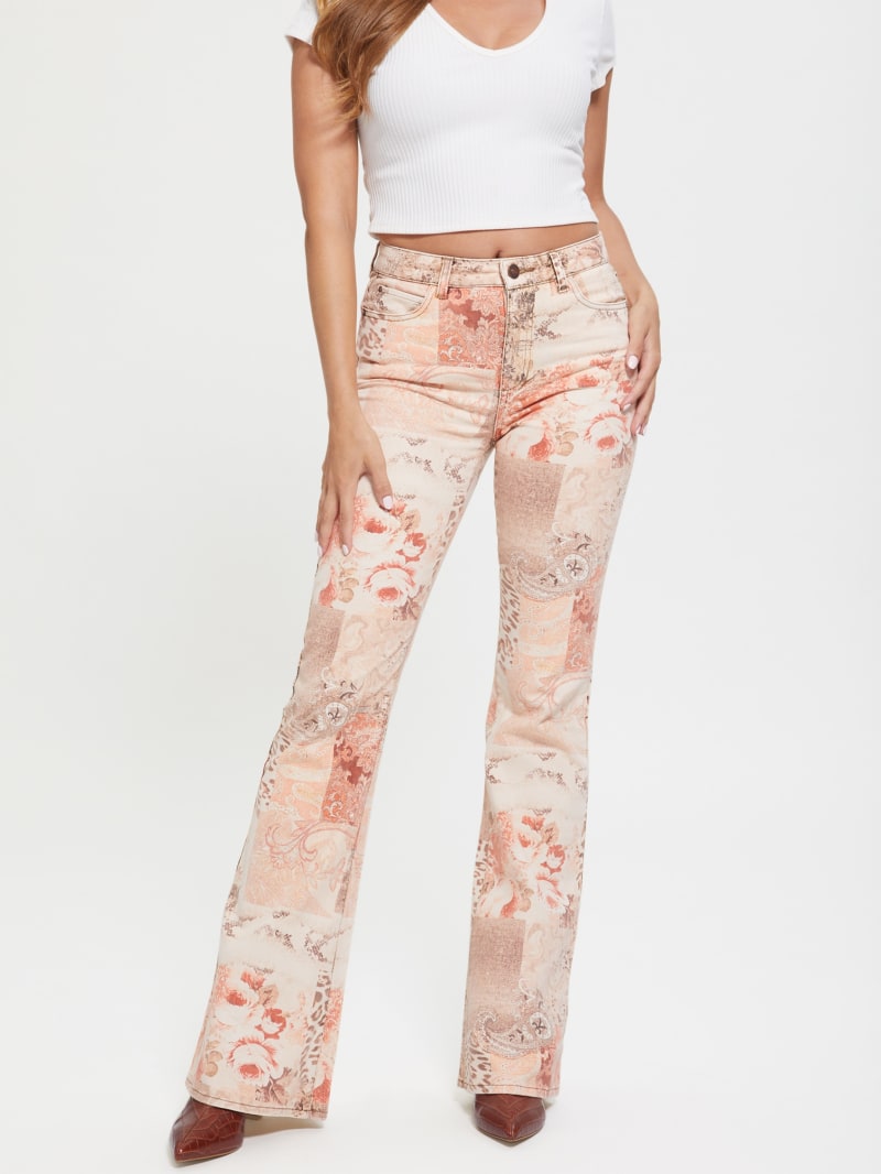 1981 Paisley Patchwork Flare Jeans GUESS