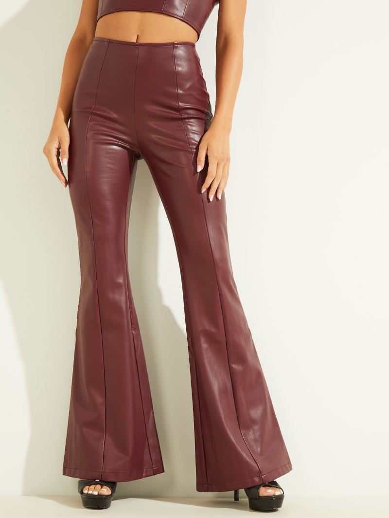 Sabella Faux-Leather Flare Pants