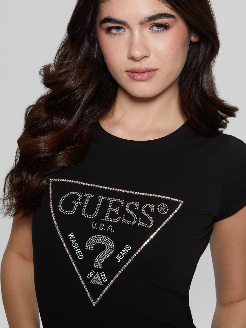 Rhinestone Logo Tee GUESS