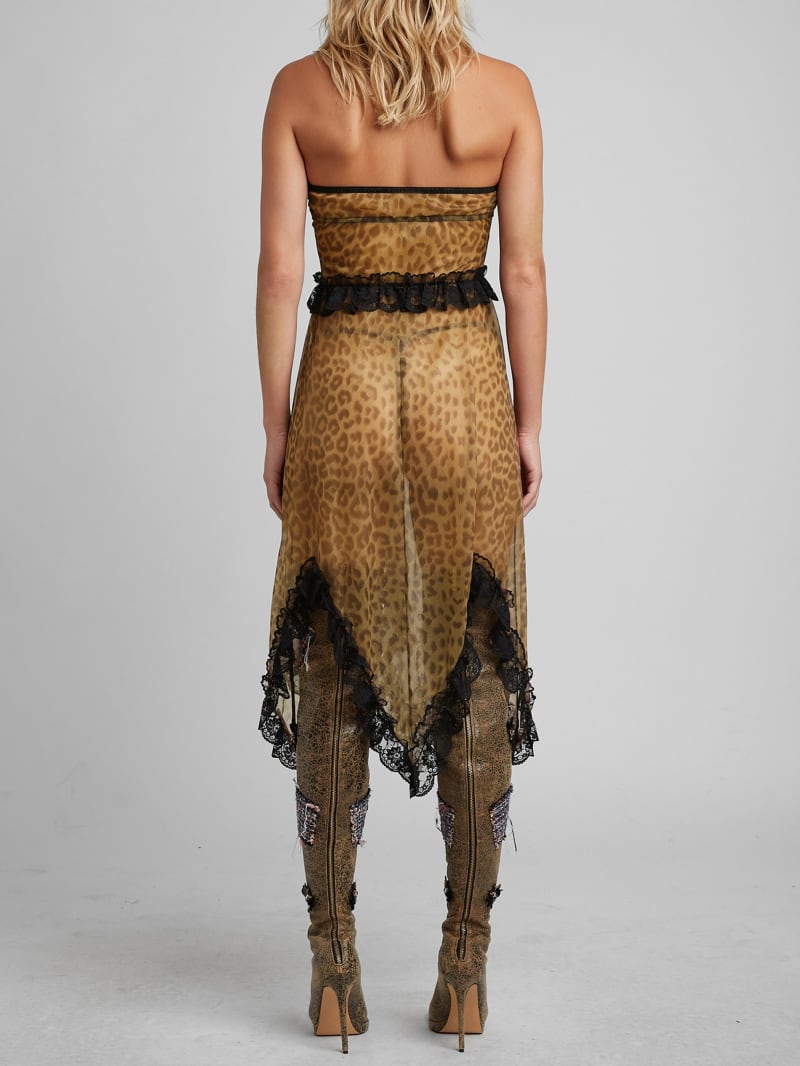 Animal print dress guess top