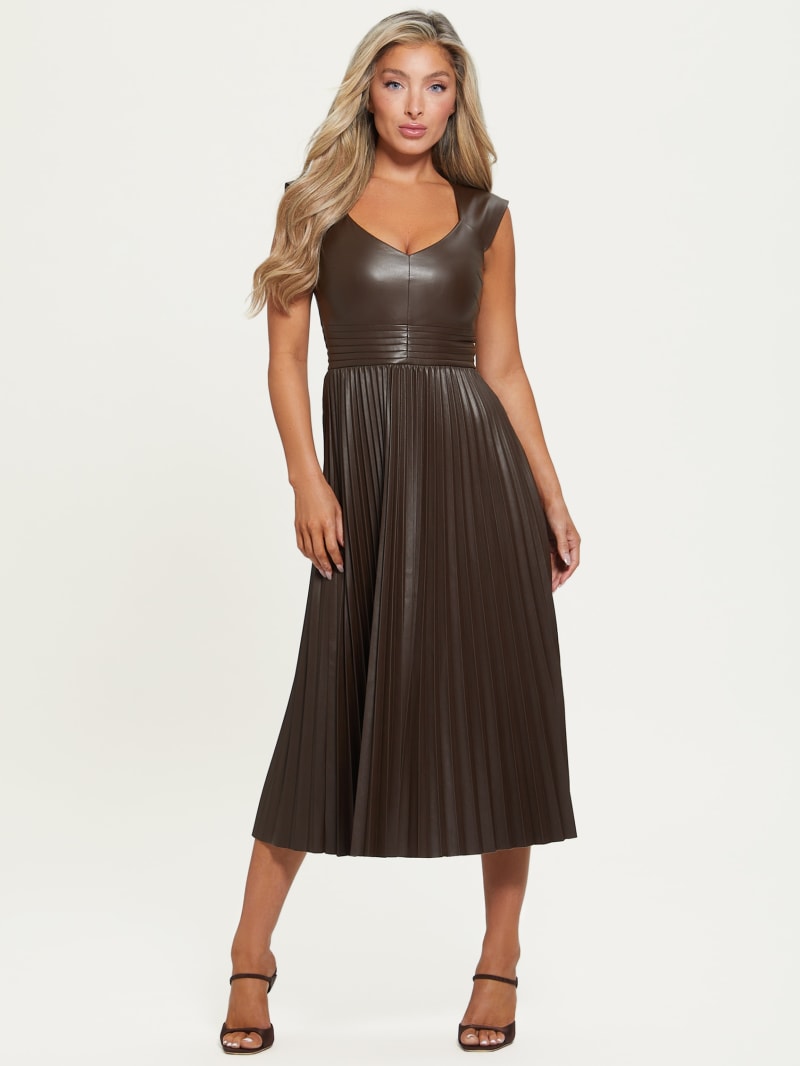 Leather dress guess outlet