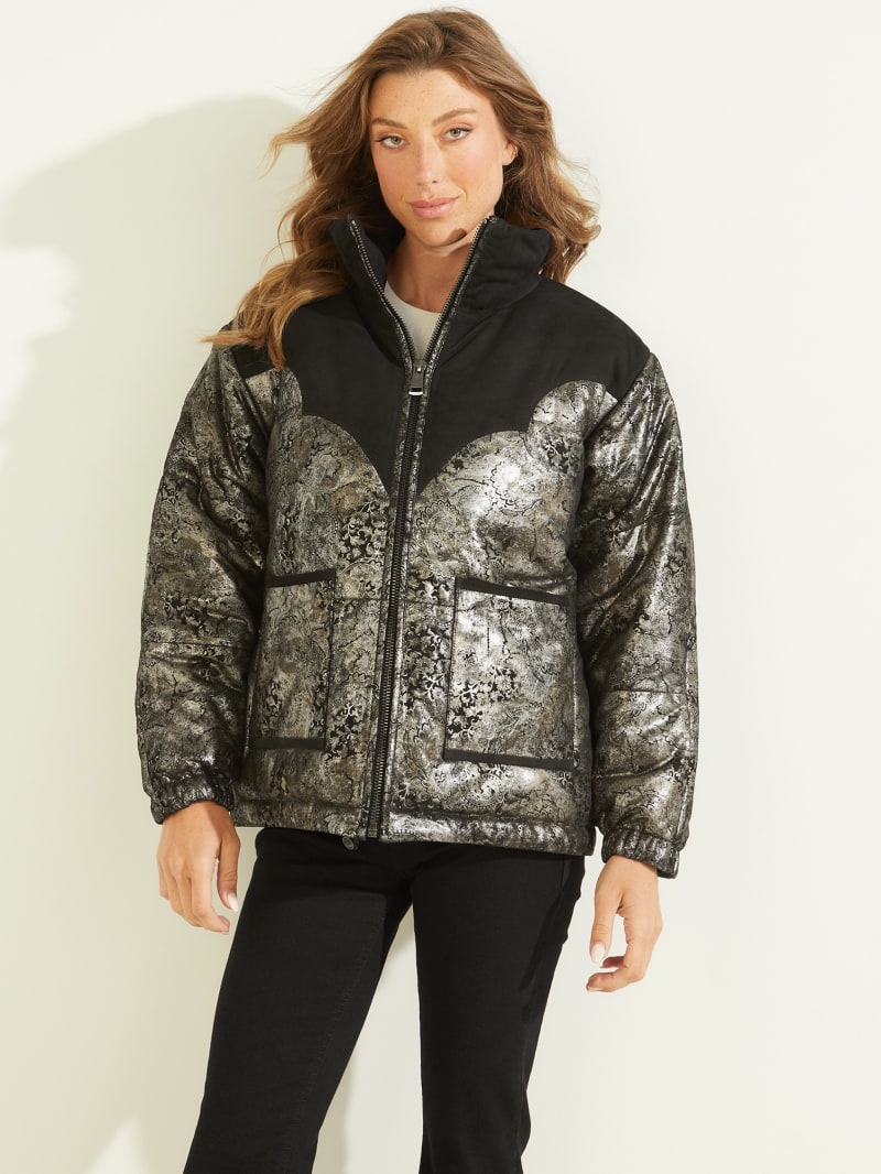 Loise Leather Puffer Jacket