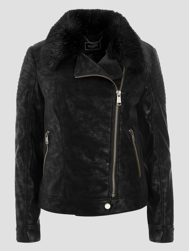 lobby Slash Seedling Women's Leather & Moto Jackets | GUESS