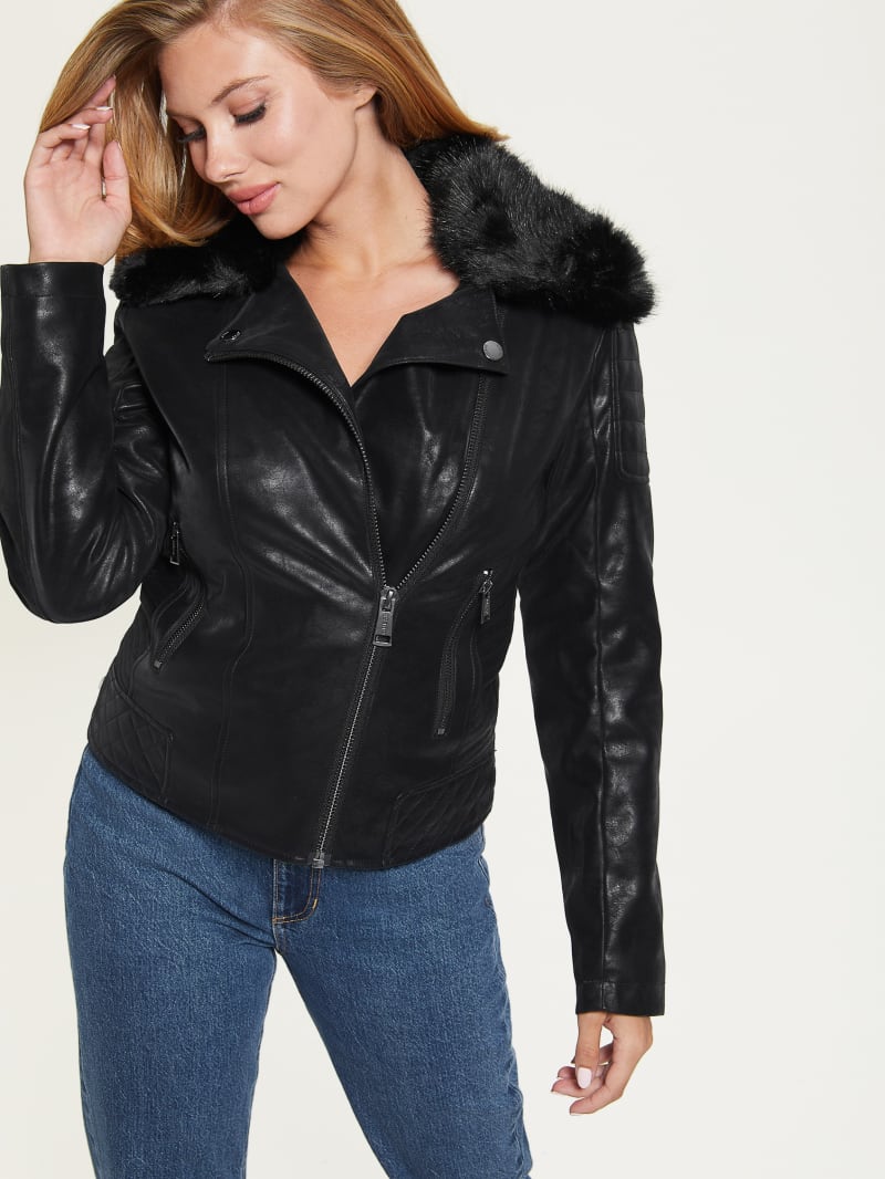 Wallis faux leather biker jacket best sale