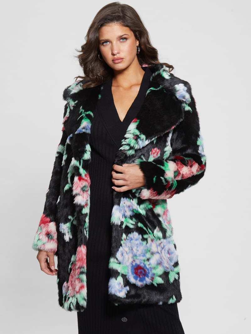 Fur coat cheap guess