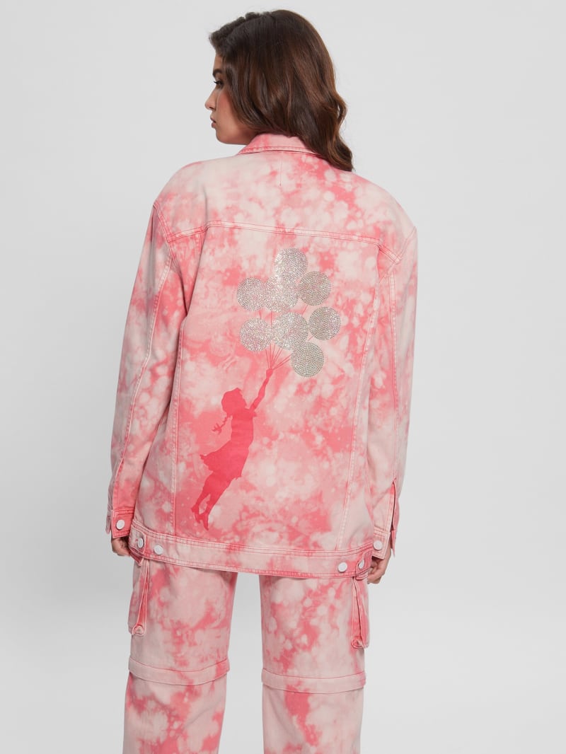 Guess pink denim jacket sales