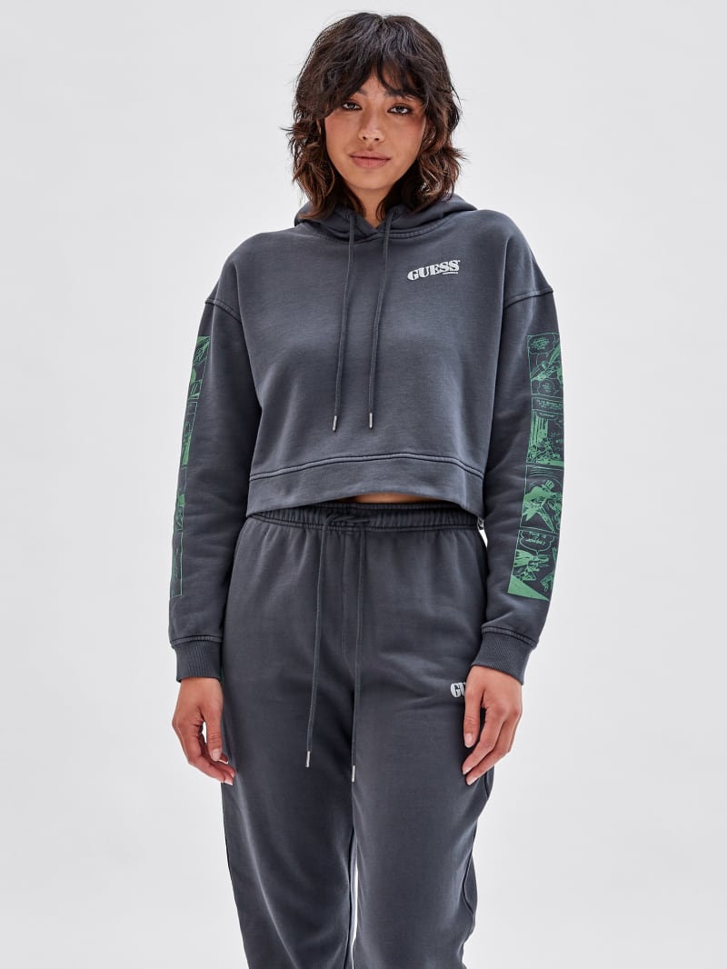 Guess cropped sweatshirt sales