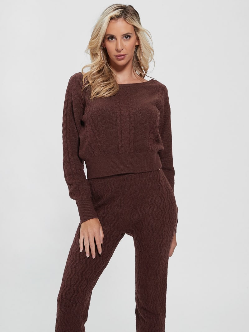 Teresa Mixed Cable-Knit Sweater