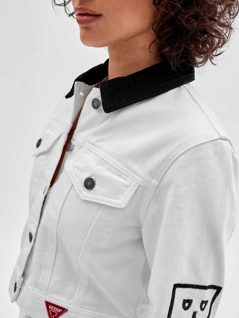 Dickies white denim jacket hot sale