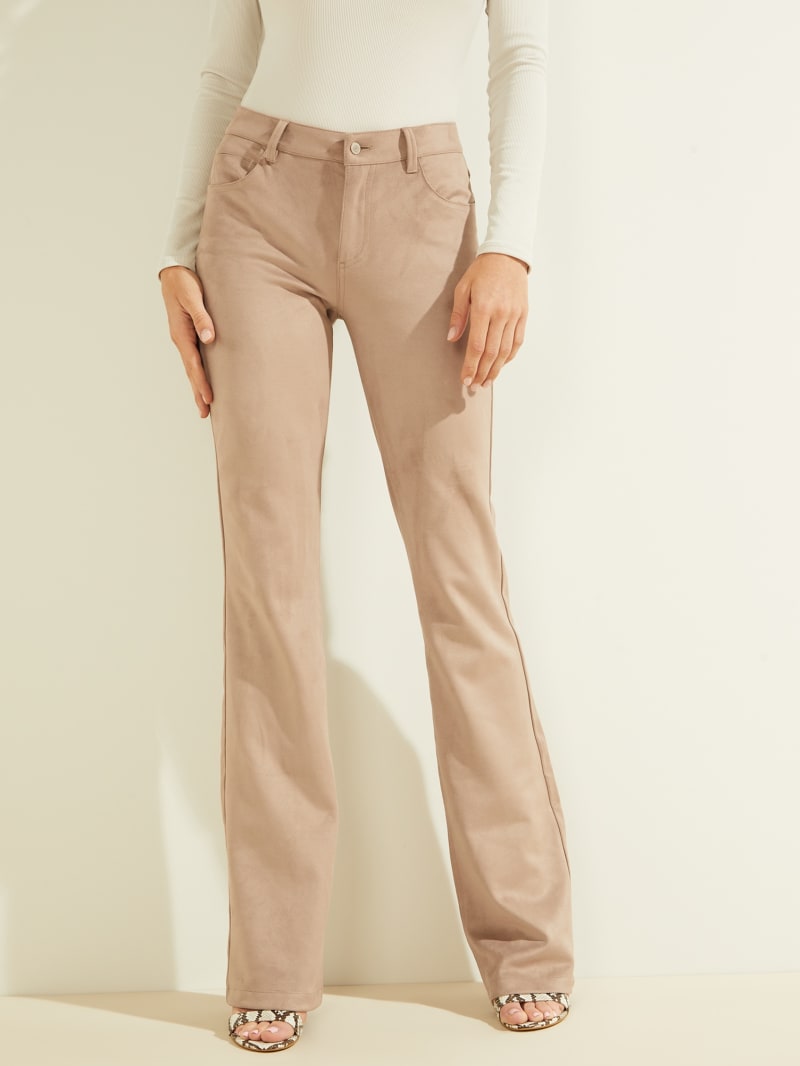 Faux-Suede Sexy Bootcut Pants