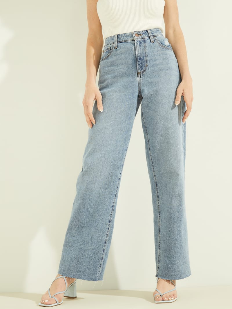 Sonicelife 90s Washed High Waist Boyfriend Jeans