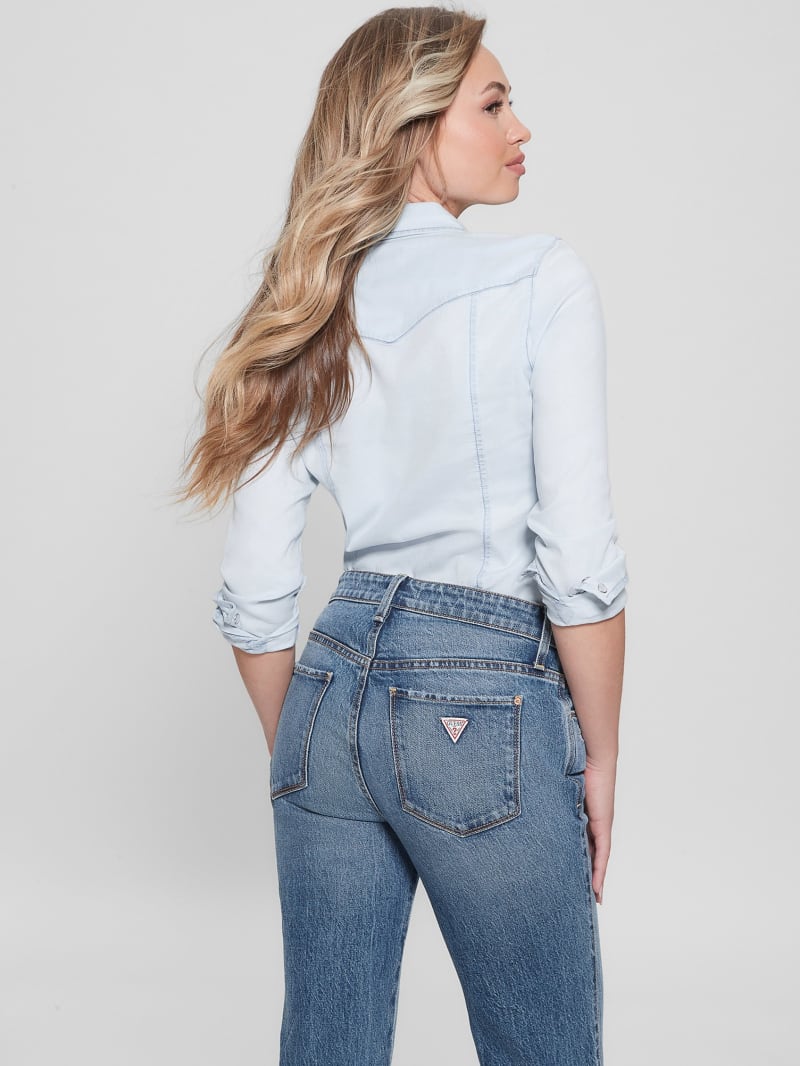 Guess denim sale shirt womens