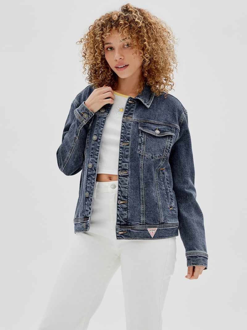 guess embellished denim jacket