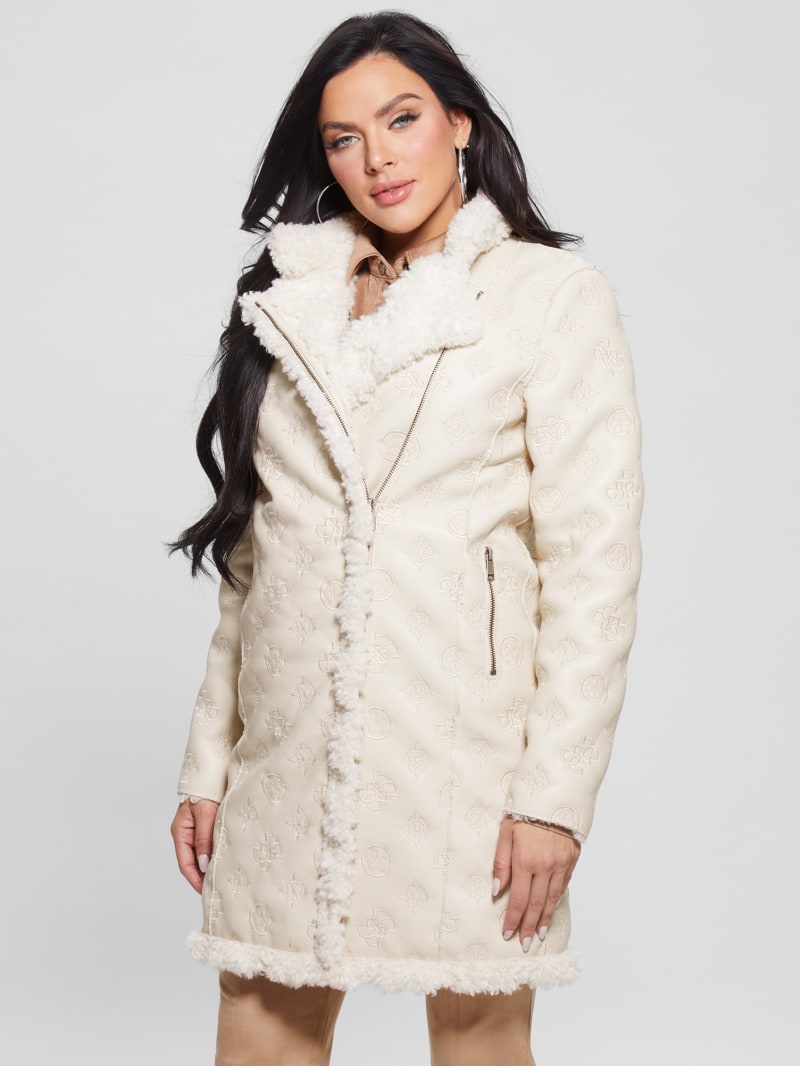 Mango Long coat WOMEN FASHION Coats Fur discount 67% Pink M 