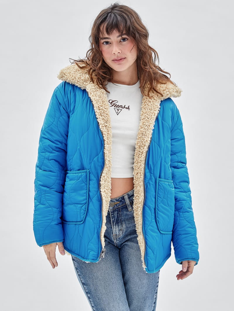 Guess knit bib walker jacket top