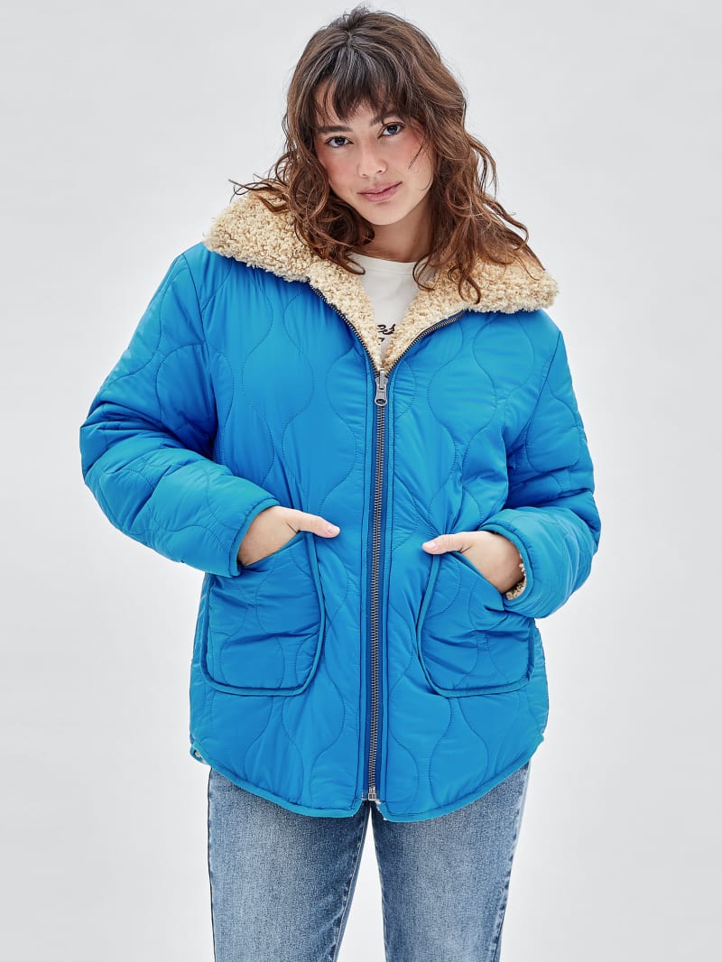 Guess mixed media reversible jacket hot sale