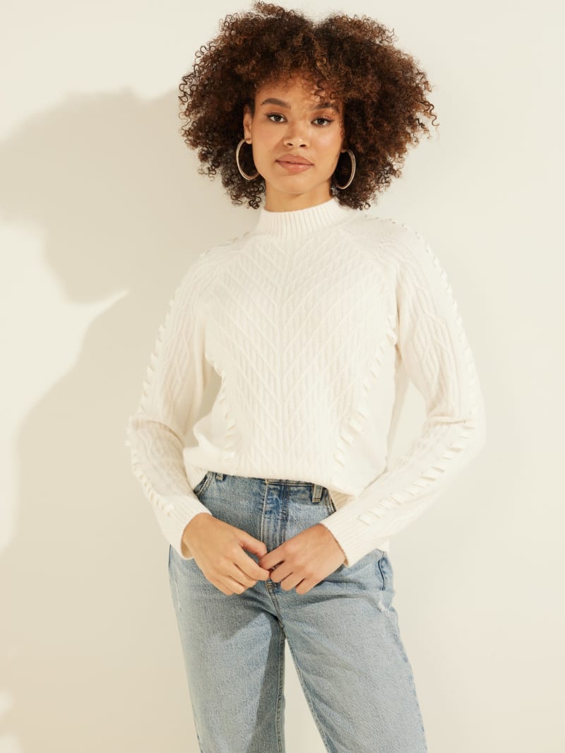Peyton Laced Cable Sweater