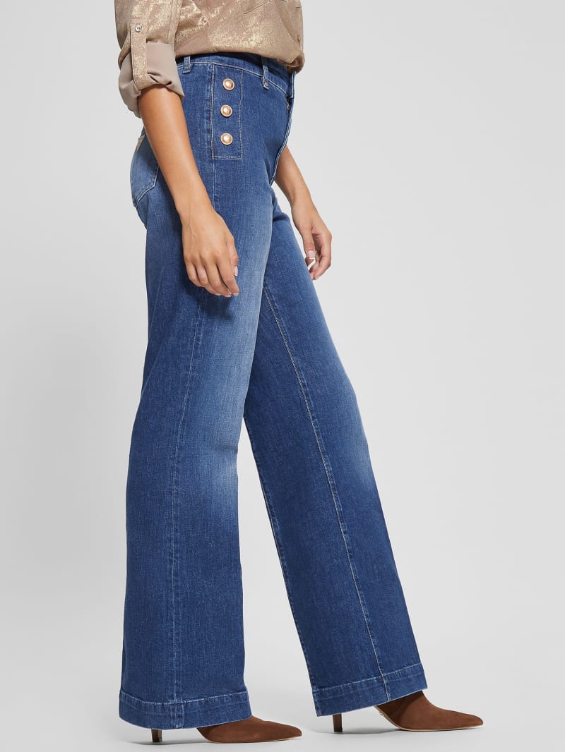 Eco Faye Sailor Flared Jeans | GUESS