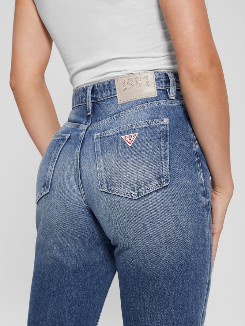 Rhinestone Quattro G Mom Jeans