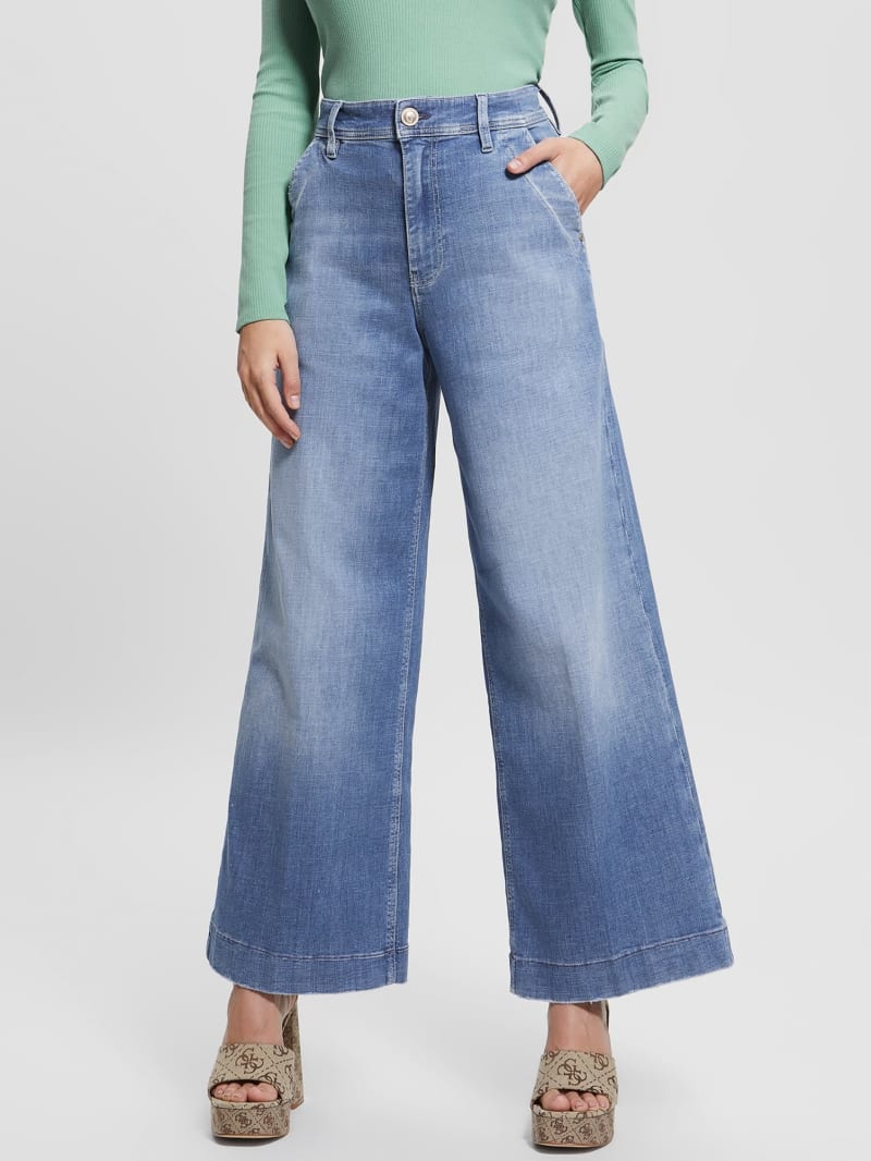 Dakota Cropped Wide-Leg Jeans | GUESS