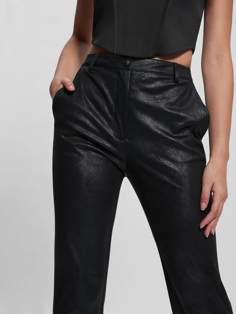 Eco Zoe Faux-Suede Straight Pants | GUESS