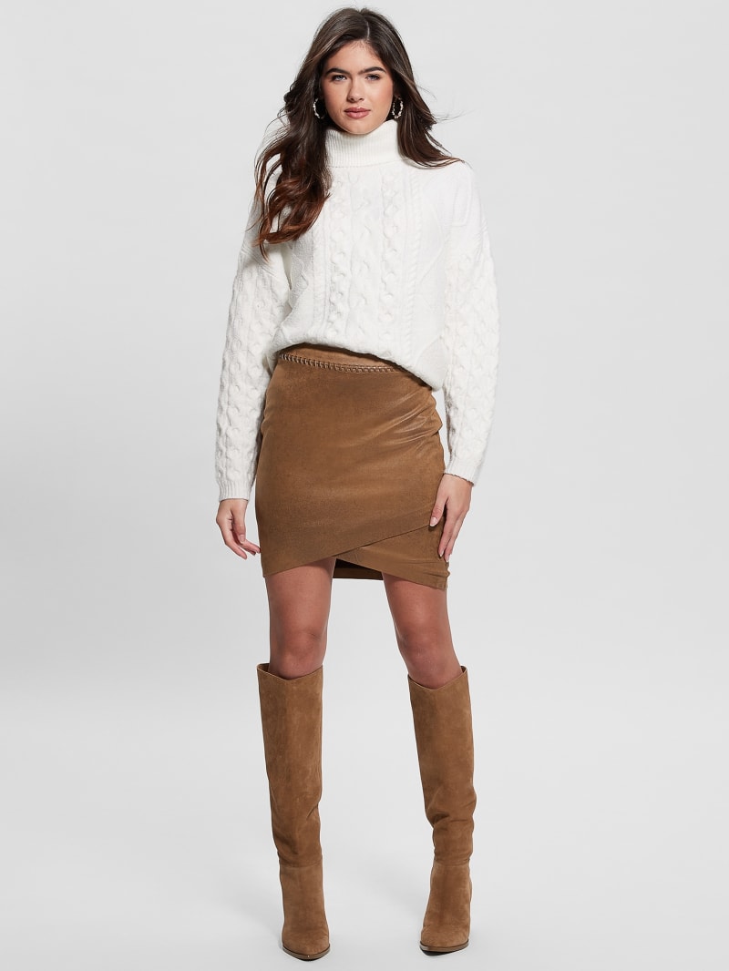 Brown suede skirt cheap you better watch it