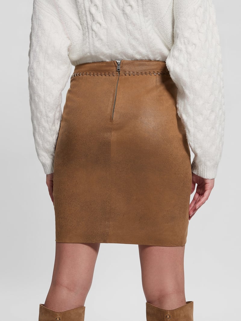 Eco Sveva Faux Suede Skirt GUESS