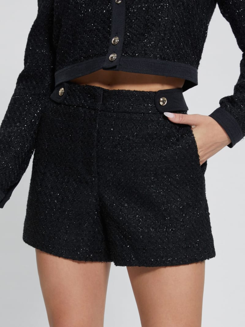 Clarissa Metallic Tweed Shorts | GUESS