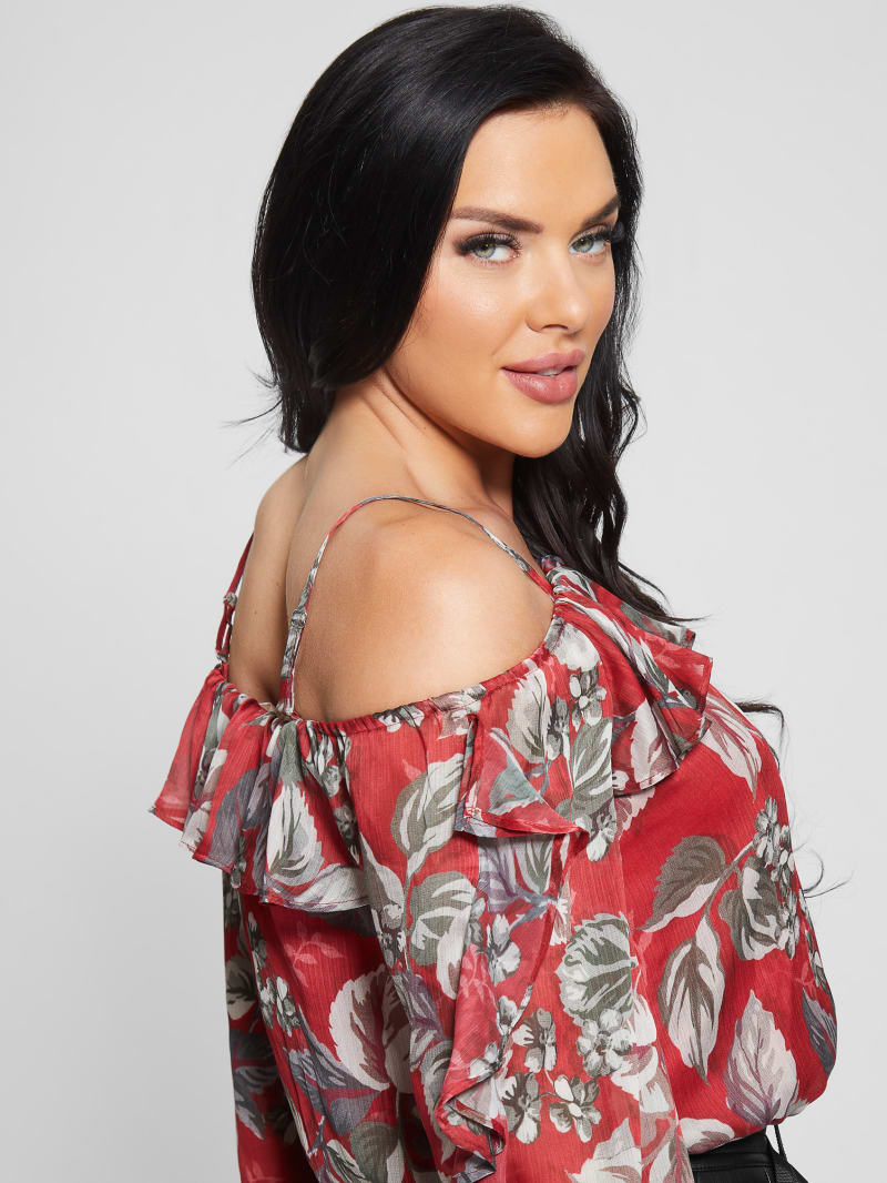 Eco Iggy Floral Ruffle Top