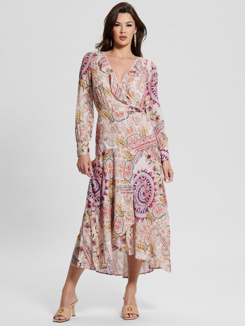 Monique Printed Dress | GUESS Canada