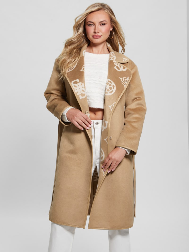 Ludovica Wool-Blend Wrap Coat | GUESS