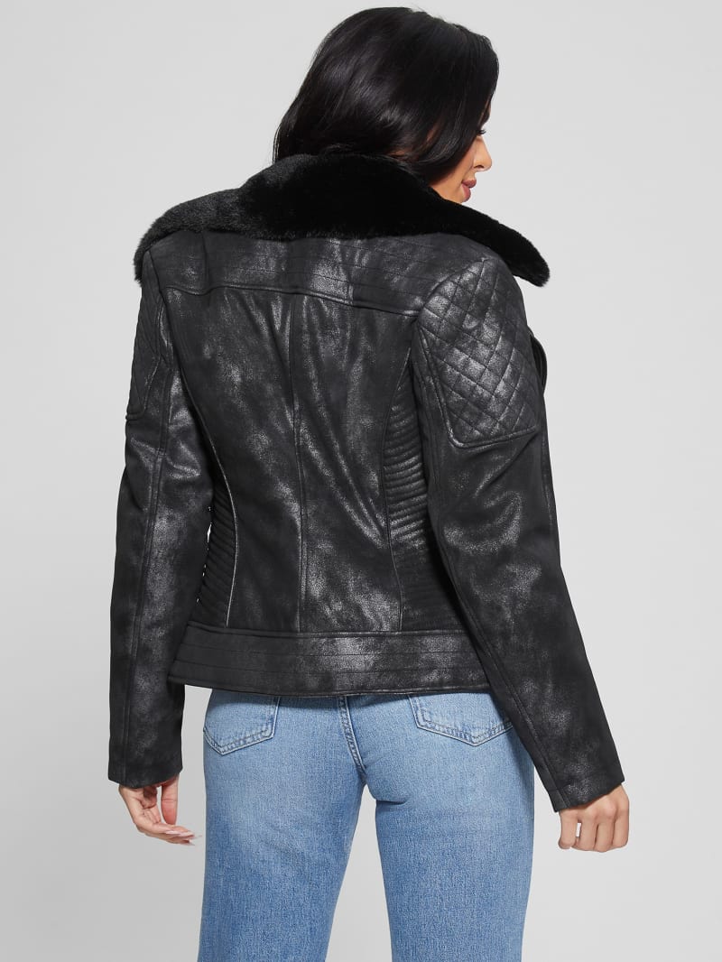Buy Alice + Olivia Mya Faux-leather Longline Jacket - Black At 30
